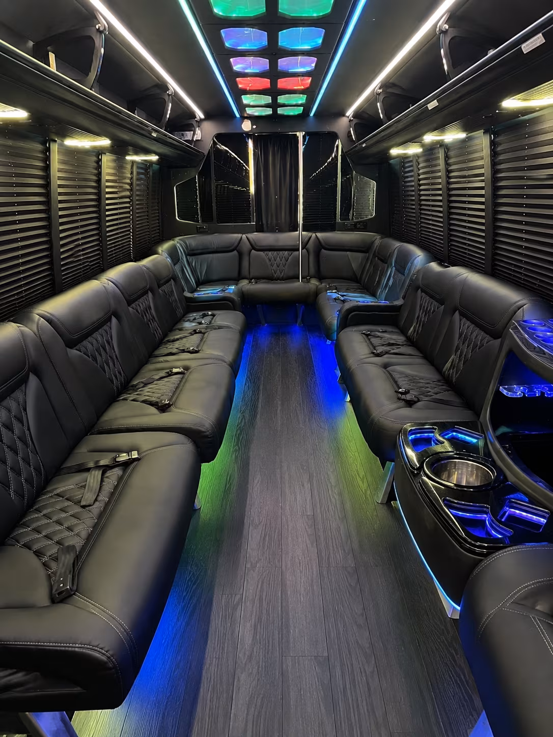 pittsburg 20 passenger party bus interior