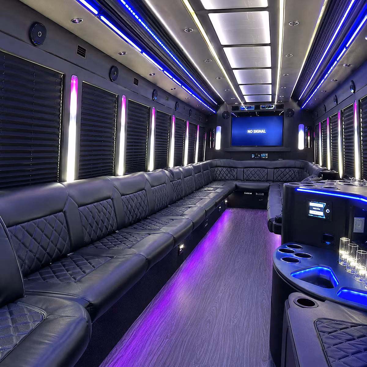 pittsburg 30 passenger party bus inside