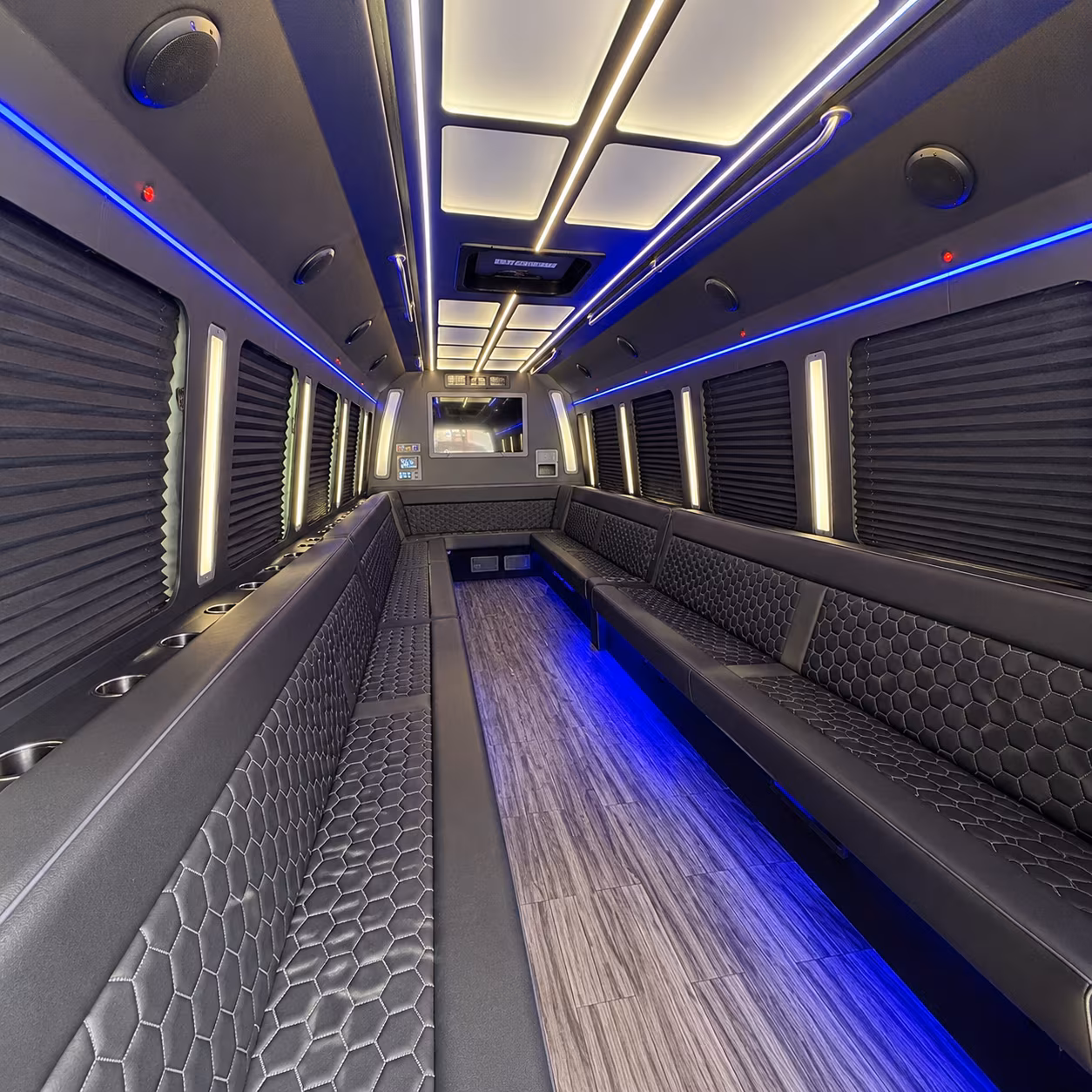 pittsburg 30 passenger party bus interior