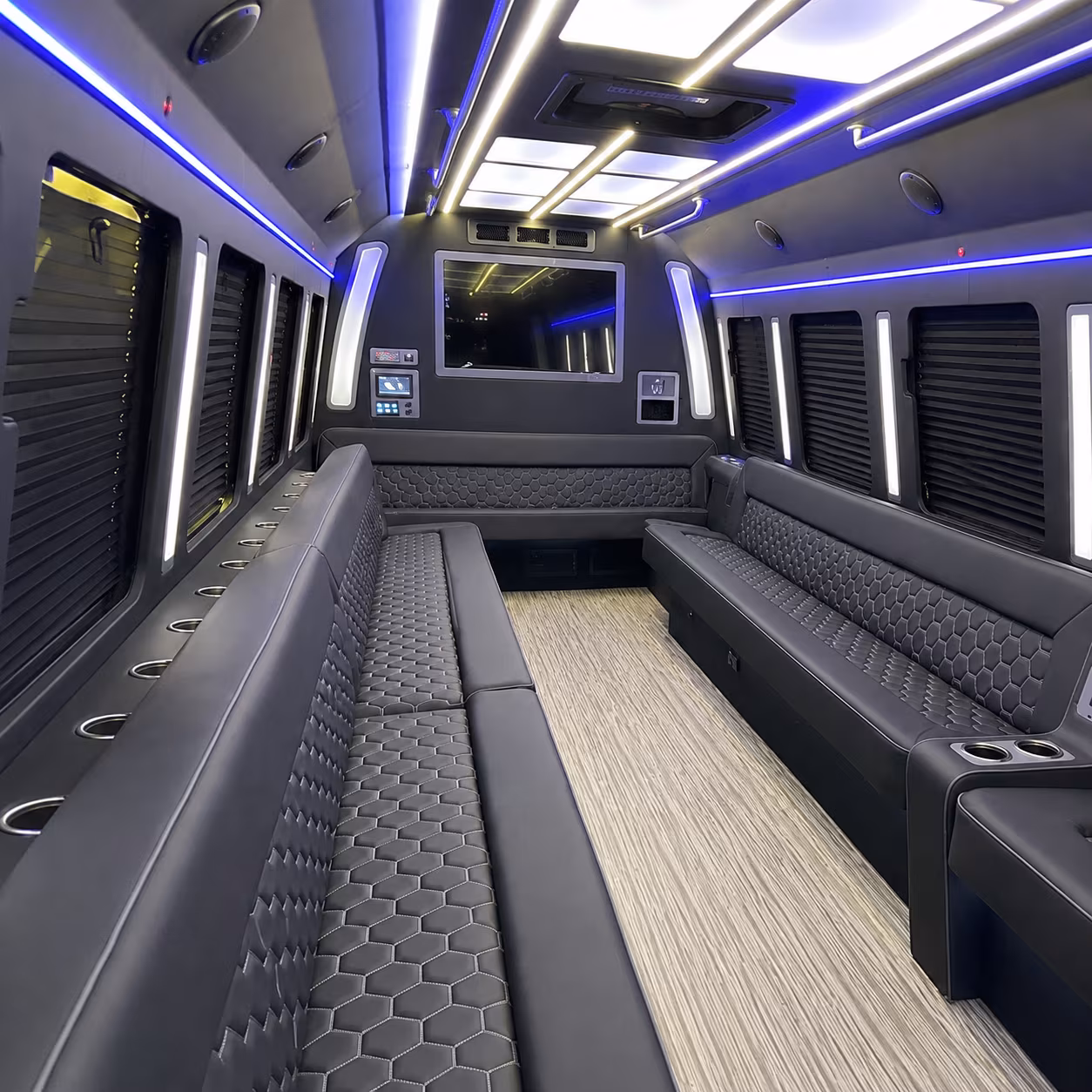 pittsburg 40 passenger party bus inside