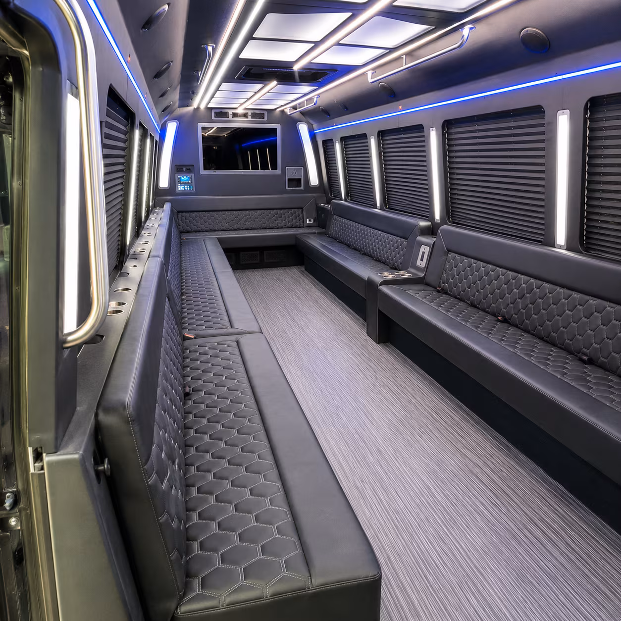 pittsburg 40 passenger party bus interior