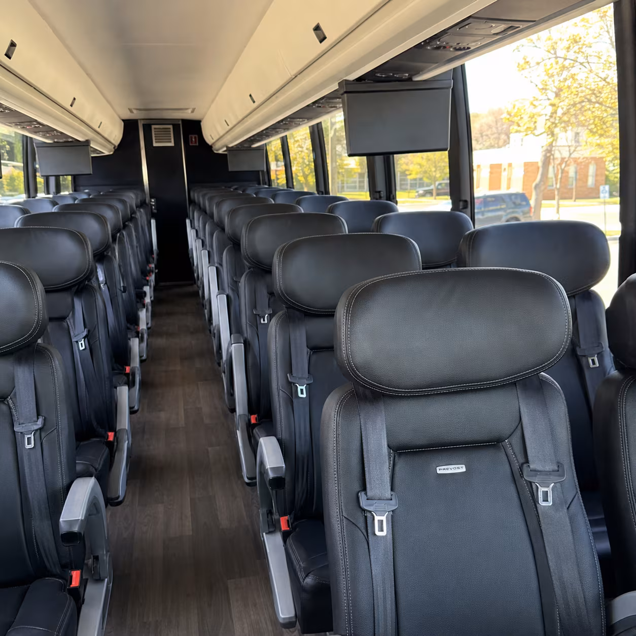 pittsburg 45 passenger charter bus inside