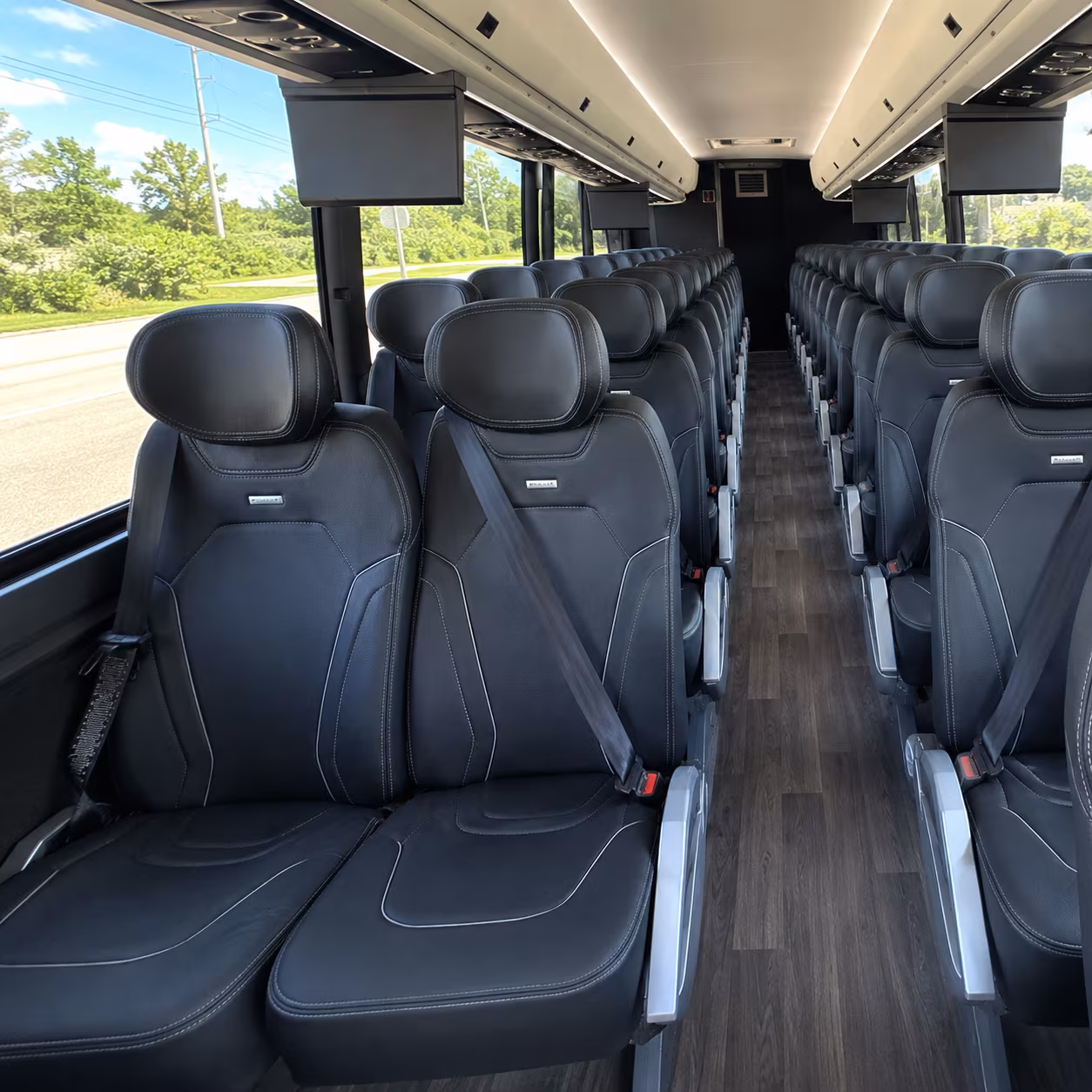 pittsburg 47 passenger charter bus inside