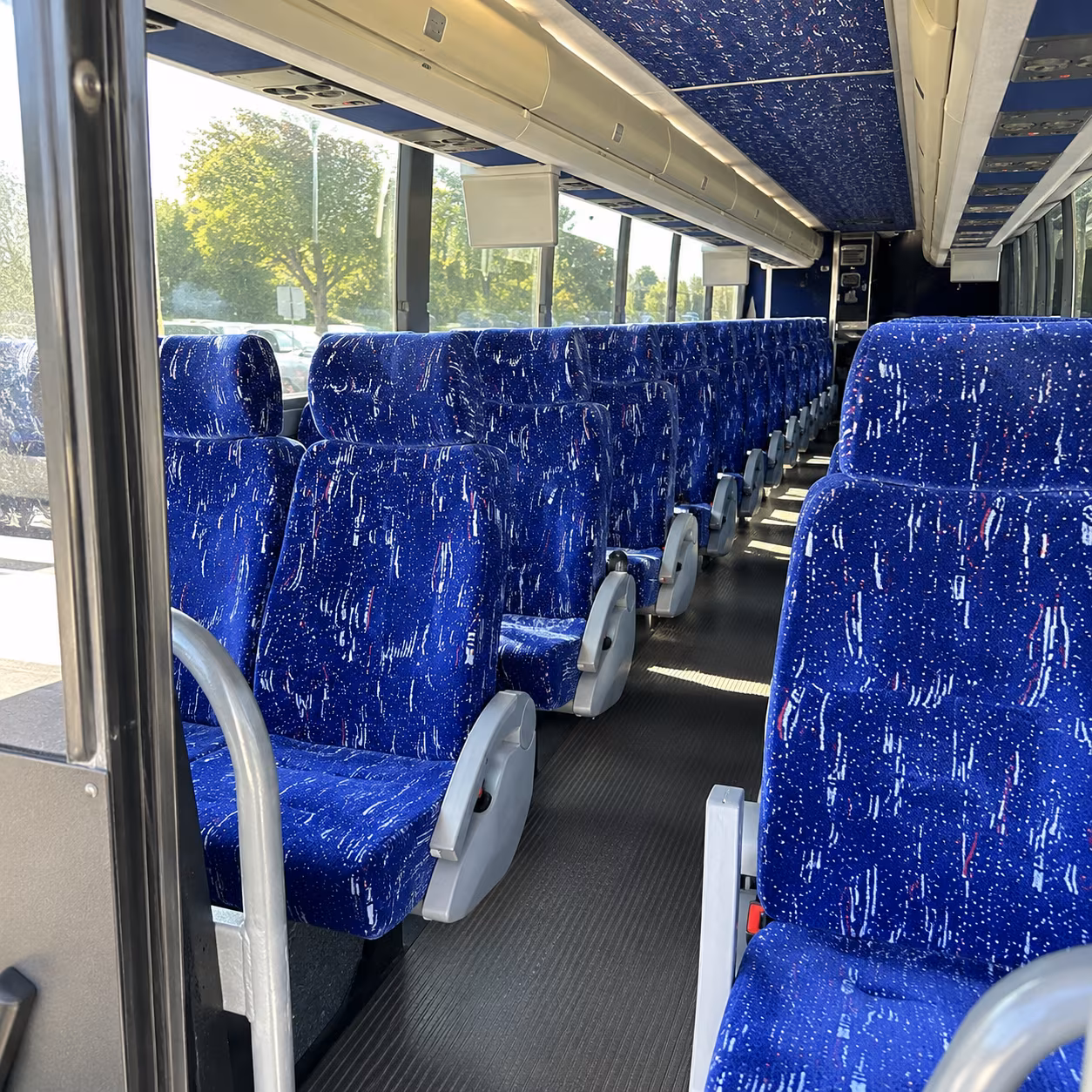 pittsburg 50 passenger charter bus inside