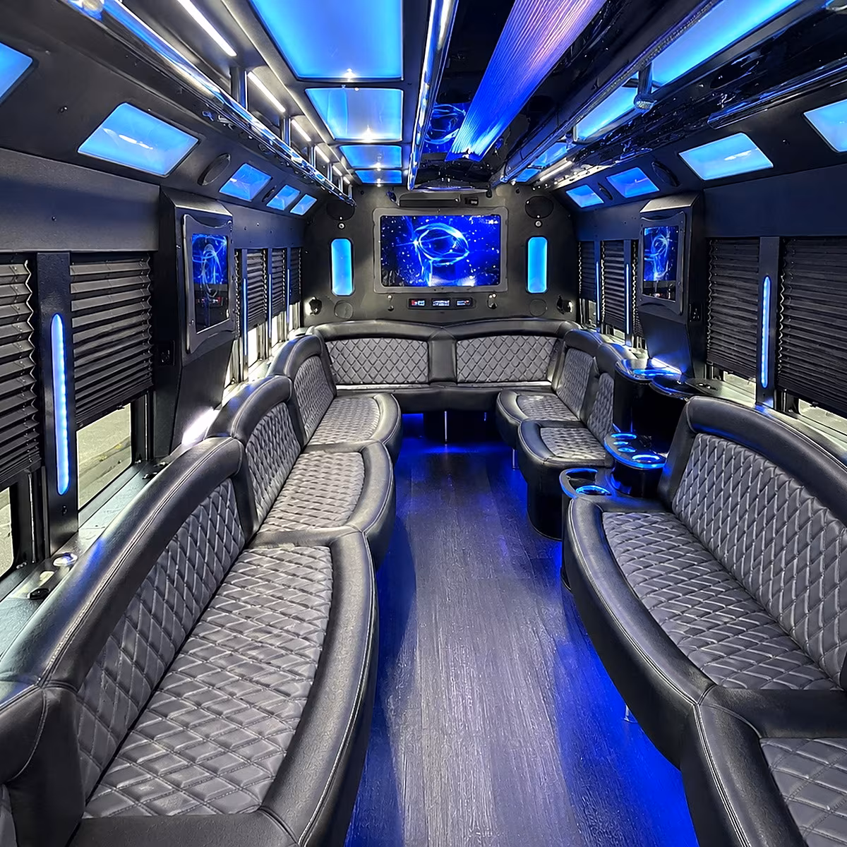 pittsburg 50 passenger party bus interior